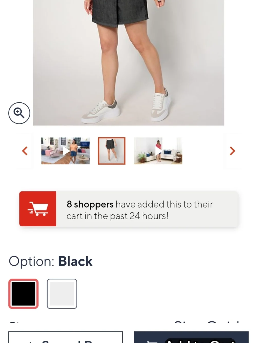 Anybody Skort Regular Faux Wrap Black Pull Up Skort - Picture 6 of 6